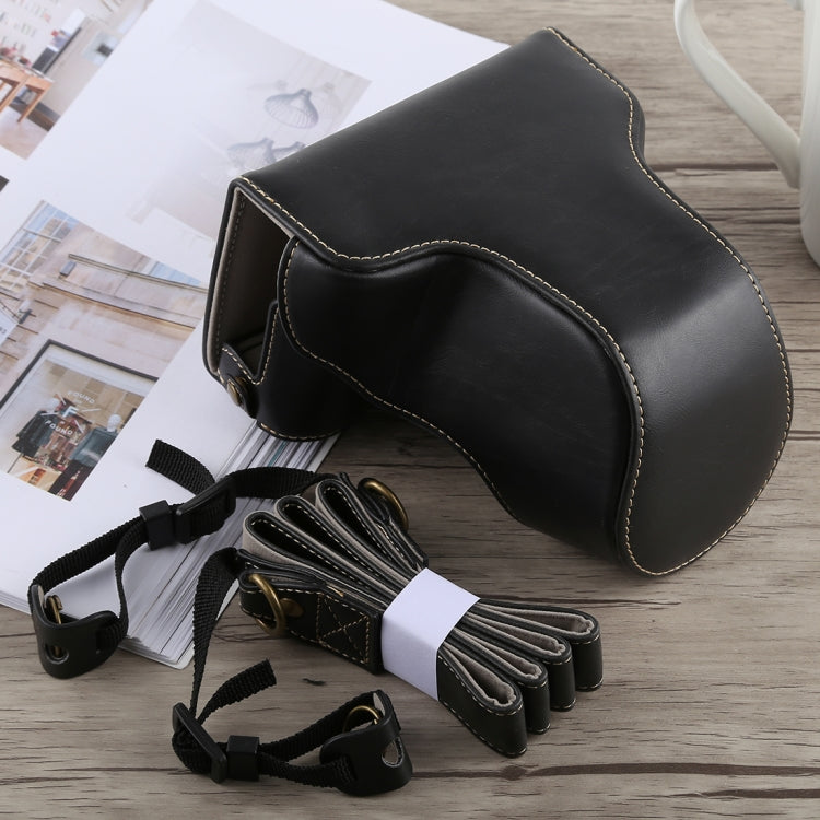 Full Body Camera PU Leather Case Bag with Strap for Fujifilm X-A5, For FUJI X-A5 For FUJI X-A5 Black