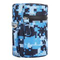 Camouflage Color Small Lens Case Zippered Cloth Pouch Box for DSLR Camera Lens, Size: 11x8x8cm Blue