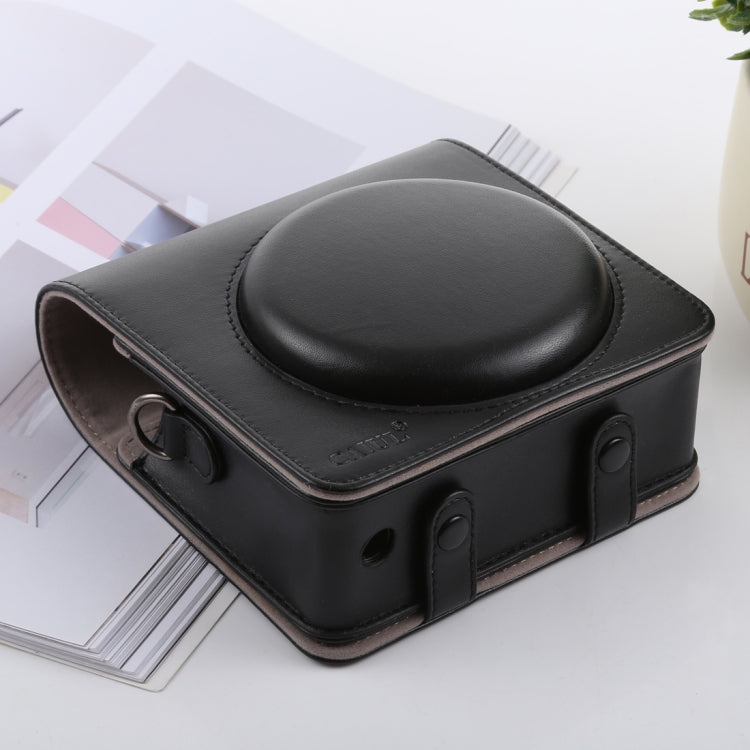 Retro Style Full Body Camera PU Leather Case Bag with Strap for FUJIFILM instax SQUARE SQ6 – Leather, For FUJI SQ6
