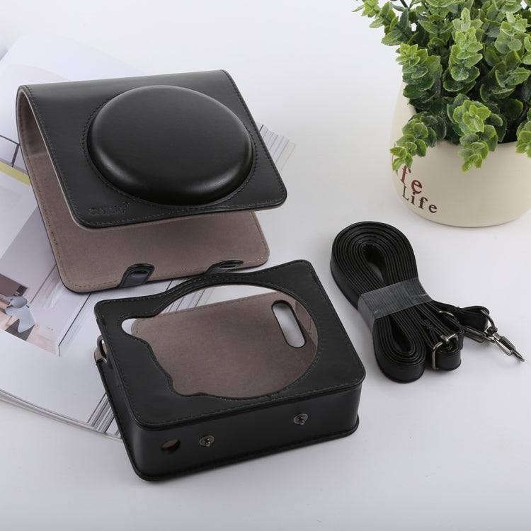 Retro Style Full Body Camera PU Leather Case Bag with Strap for FUJIFILM instax SQUARE SQ6 – Leather, For FUJI SQ6