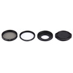 JUNESTAR 4 in 1 Proffesional 40.5mm Lens Filter(CPL + UV) & Waterproof Housing Case Adapter Ring & Lens Protective Cap for GoPro HERO4 / 3+ / 3 Sport Action Camera, 4 in 1 40.5mm Lens – Waterproof