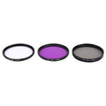 JUNESTAR 3 in 1 Proffesional 58mm Lens Filter(CPL + UV + FLD / Purple) for GoPro & Xiaomi Xiaoyi Yi Sport Action Camera, 3 in 1 – Durable Build, Easy to Use