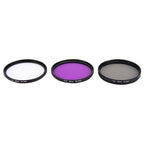 JUNESTAR 3 in 1 Proffesional 58mm Lens Filter(CPL + UV + FLD / Purple) for GoPro & Xiaomi Xiaoyi Yi Sport Action Camera, 3 in 1 – Durable Build, Easy to Use