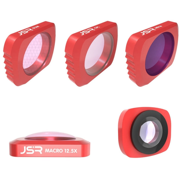 JSR 5 in 1 CR Super Wide Angle Lens 12.5X Macro Lens + CPL Lens + Star + ND16 Lens Filter Set for DJI OSMO Pocket, Macro Lens+CPL+ Star+ND16+CR Macro Lens+CPL+ Star+ND16+CR