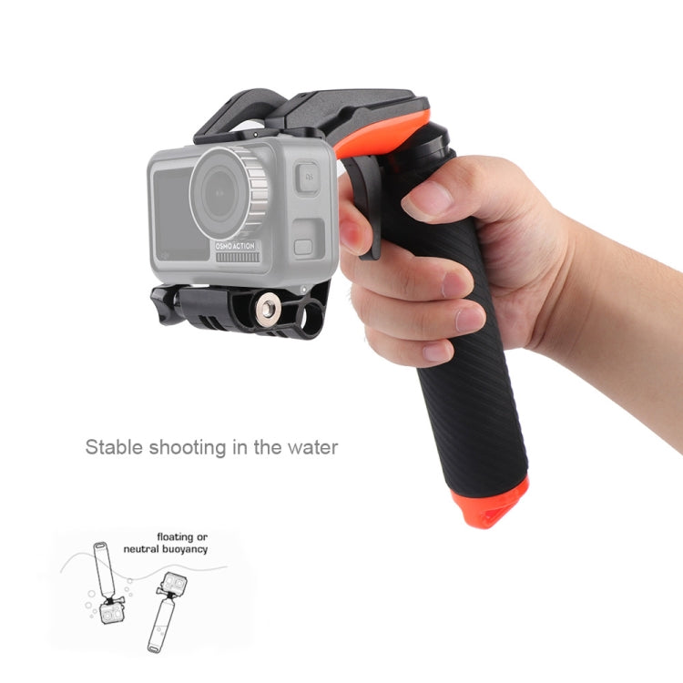 Shutter Trigger + Floating Hand Grip Diving Buoyancy Stick with Adjustable Anti-lost Strap & Screw & Wrench for DJI Osmo Action, Shutter Trigger+Hand Grip – Waterproof