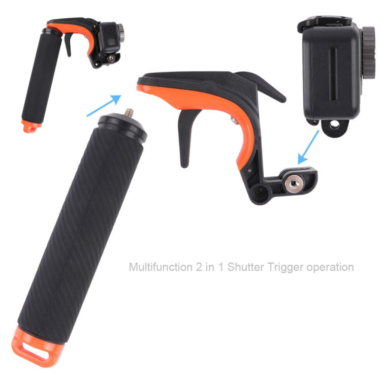 Shutter Trigger + Floating Hand Grip Diving Buoyancy Stick with Adjustable Anti-lost Strap & Screw & Wrench for DJI Osmo Action, Shutter Trigger+Hand Grip – Waterproof