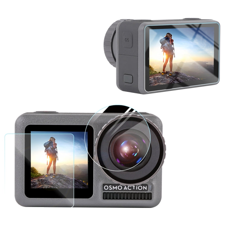 3-in-1 Lens Front and Back LCD Display HD Protective Film – Tempered Glass, Screen Protector, Ultra-thin, For DJI Osmo Action