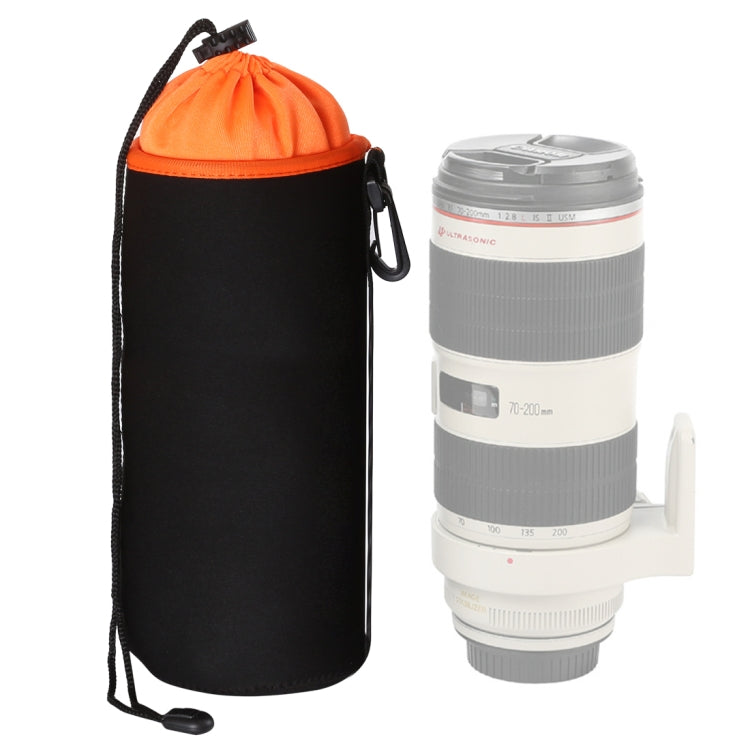 SLR Camera Lens Bag Micro Single Lens Bag Lens Inner Bile Bag Waterproof Protective Case Plus Velvet Thickening, Diameter: 10cm, Height: 25cm, Diameter: 10cm, Height: 25cm Diameter: 10cm, Height: 25cm Orange