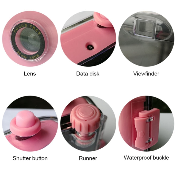 SUC4 5m Waterproof Retro Film Camera Mini Point-and-shoot Camera for Children, Black White, Pink, Baby Blue, White, Yellow – Waterproof