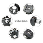 FITTEST X4 Low Center of Gravity High Locking Force Panoramic Ball Head with Quick Release Plate for DSLR & Digital Cameras, Load Max 10kg, YT040 X4