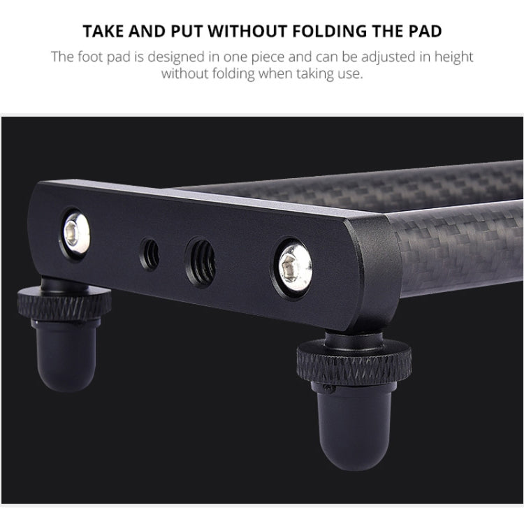 YELANGU L40T 40cm Carbon Fiber Slide Rail Track for SLR Cameras / Video Cameras, L40T 40cm