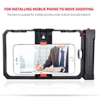 YLG0901B Vlogging Live Broadcast Smartphone Plastic Cage Video Rig Filmmaking Recording Handle Stabilizer Bracket for iPhone, Galaxy, Huawei, Xiaomi, HTC, LG, Google, and Other Smartphones, YLG0901B