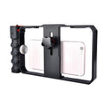 YLG0901B Vlogging Live Broadcast Smartphone Plastic Cage Video Rig Filmmaking Recording Handle Stabilizer Bracket for iPhone, Galaxy, Huawei, Xiaomi, HTC, LG, Google, and Other Smartphones, YLG0901B YLG0901B