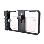 YLG0901B Vlogging Live Broadcast Smartphone Plastic Cage Video Rig Filmmaking Recording Handle Stabilizer Bracket for iPhone, Galaxy, Huawei, Xiaomi, HTC, LG, Google, and Other Smartphones, YLG0901B YLG0901B