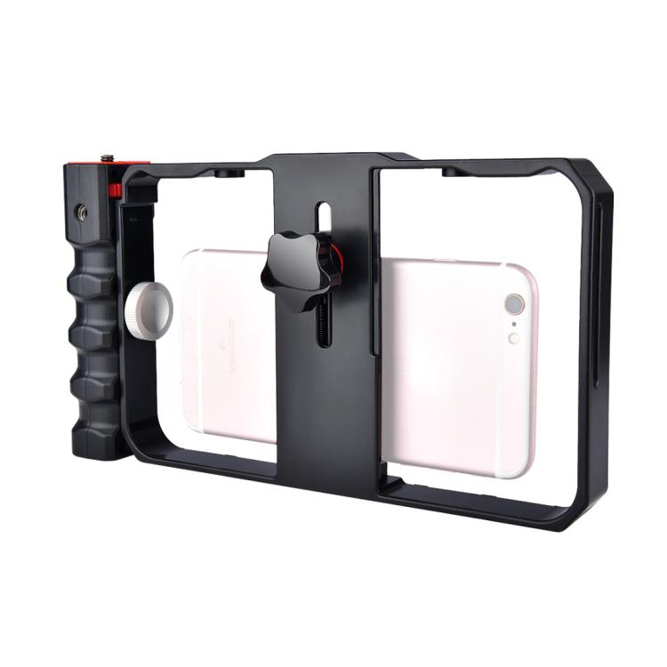 YLG0901B Vlogging Live Broadcast Smartphone Plastic Cage Video Rig Filmmaking Recording Handle Stabilizer Bracket for iPhone, Galaxy, Huawei, Xiaomi, HTC, LG, Google, and Other Smartphones, YLG0901B YLG0901B