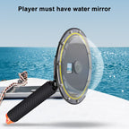 RUIGPRO Floating Hand Grip Dome Port Underwater Diving Camera Lens Transparent Cover for DJI Osmo Action, Osmo Action