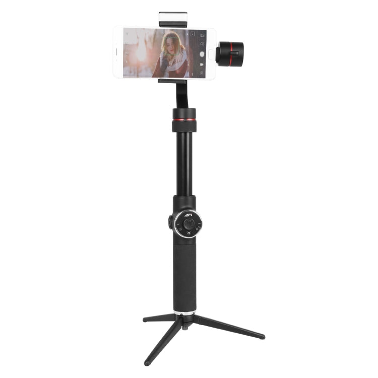 AFI V5 Smooth 3-Axis Handheld Aluminum Brushless Gimbal Stabilizer with Tripod Mount & Fill Light for Smartphones within 6 inch, Support Face Tracking Default Title