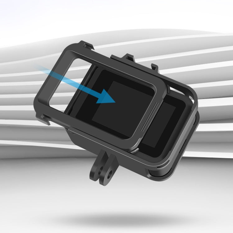 RUIGPRO for GoPro HERO8 Black Standard Border PC ABS Frame Mount Protective Case – Durable Build, Easy to Use