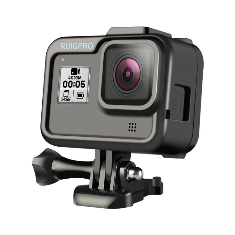 RUIGPRO for GoPro HERO8 Black Standard Border PC ABS Frame Mount Protective Case – Durable Build, Easy to Use