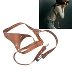 Quick Release Anti-Slip Shoulder Leather Harness Camera Strap with Metal Hook for SLR / DSLR Cameras (Left Shoulder), Left Shoulder, Right Shoulder Left Shoulder DCA0900B