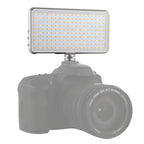 LED011S Pocket 180 LEDs Professional Vlogging Photography Video & Photo Studio Light with OLED Display & Cold Shoe Adapter Mount for Canon / Nikon DSLR Cameras, 180 LED