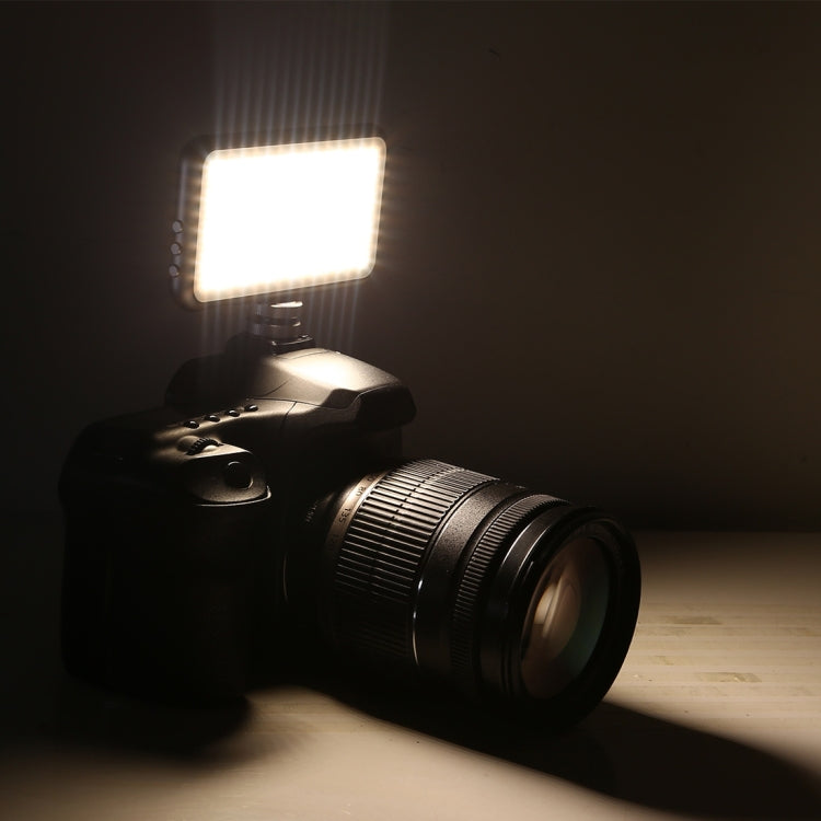 LED-013 Pocket 112 LEDs Professional Vlogging Photography Video & Photo Studio Light with OLED Display & Cold Shoe Adapter Mount for Canon / Nikon DSLR Cameras, 112 LED – Durable Build, Easy to Use