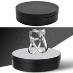 13.8cm USB Charging Smart 360 Degree Rotating Turntable Display Stand Video Shooting Props Turntable for Photography, Load 3kg Black
