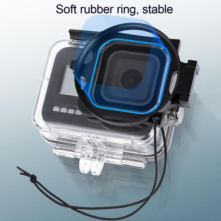 RUIGPRO for GoPro HERO8 58mm Filter Adapter Ring + Waterproof Case with Lens Cap – Waterproof