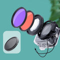 RUIGPRO for GoPro HERO8 58mm 16X Macro Lens + Red/Purple Diving Lens Filter + Dive Housing Waterproof Case Kits with Filter Adapter Ring & Lens Cap Default Title