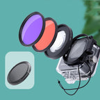 RUIGPRO for GoPro HERO8 58mm 16X Macro Lens + Red/Purple Diving Lens Filter + Dive Housing Waterproof Case Kits with Filter Adapter Ring & Lens Cap Default Title