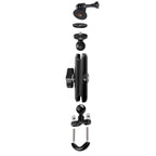 9cm Connecting Rod 20mm Ball Head Motorcycle Handlebar Fixed Mount Holder with Tripod Adapter & Screw for GoPro, Insta360, DJI and Other Action Cameras, 9.5cm Connecting Rod Holder – Durable Build, Easy to Use