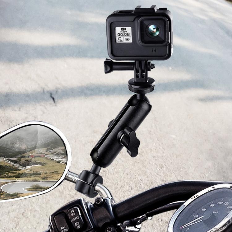 9cm Connecting Rod 20mm Ball Head Motorcycle Handlebar Fixed Mount Holder with Tripod Adapter & Screw for GoPro, Insta360, DJI and Other Action Cameras, 9.5cm Connecting Rod Holder – Durable Build, Easy to Use