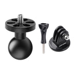 1/4 inch Screw 25mm Ball Head Motorcycle Fixed Mount Holder with Tripod Adapter & Screw for GoPro, Insta360, DJI and Other Action Cameras, 1/4 inch Screw 25mm Ball Head – Durable Build, Easy to Use