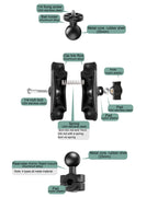 1/4 inch Screw 25mm Ball Head Motorcycle Fixed Mount Holder with Tripod Adapter & Screw for GoPro, Insta360, DJI and Other Action Cameras, 1/4 inch Screw 25mm Ball Head – Durable Build, Easy to Use