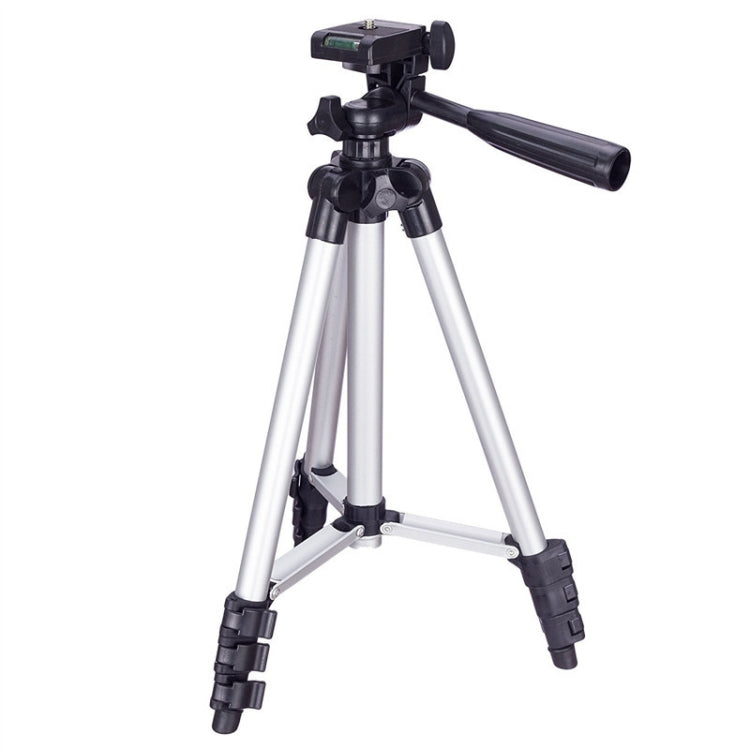 3120 Live Broadcast Tripod 4-Section Folding Legs Aluminum Alloy Tripod Mount with U-Shape Three-Dimensional Tripod Head for DSLR & Digital Camera, Adjustable Height: 34-103cm, 3120 Silver, 3120 Black 3120 Silver Silver