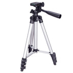 3120 Live Broadcast Tripod 4-Section Folding Legs Aluminum Alloy Tripod Mount with U-Shape Three-Dimensional Tripod Head for DSLR & Digital Camera, Adjustable Height: 34-103cm, 3120 Silver, 3120 Black 3120 Silver Silver