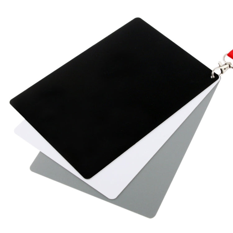 3 in 1 Black White Gray Balance Card / Digital Gray Card with Strap, Works with Any Digital Camera, File Form: RAW and JPEG, Size: 8.7cm x 5.5cm, Size: 8.7cm x 5.5cm Size: 8.7cm x 5.5cm