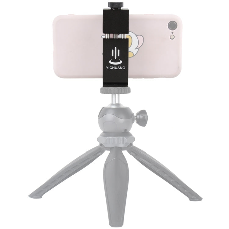 YICHUANG JH-01 Aluminum Alloy Phone Tripod Clip Holder Clamp Adapter for 65-95cm Default Title