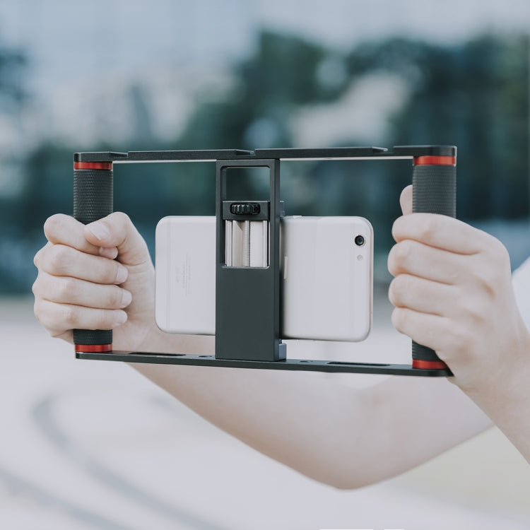 YELANGU PC05 YLG0909B Vlogging Live Broadcast Smartphone Metal Cage Video Rig Filmmaking Recording Handle Stabilizer Bracket for iPhone, Galaxy, Huawei, Xiaomi, HTC, LG, Google, and Other Smartphones, YLG0909B YLG0909B