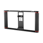 YELANGU PC05 YLG0909B Vlogging Live Broadcast Smartphone Metal Cage Video Rig Filmmaking Recording Handle Stabilizer Bracket for iPhone, Galaxy, Huawei, Xiaomi, HTC, LG, Google, and Other Smartphones, YLG0909B