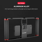 YELANGU PC05 YLG0909B Vlogging Live Broadcast Smartphone Metal Cage Video Rig Filmmaking Recording Handle Stabilizer Bracket for iPhone, Galaxy, Huawei, Xiaomi, HTC, LG, Google, and Other Smartphones, YLG0909B