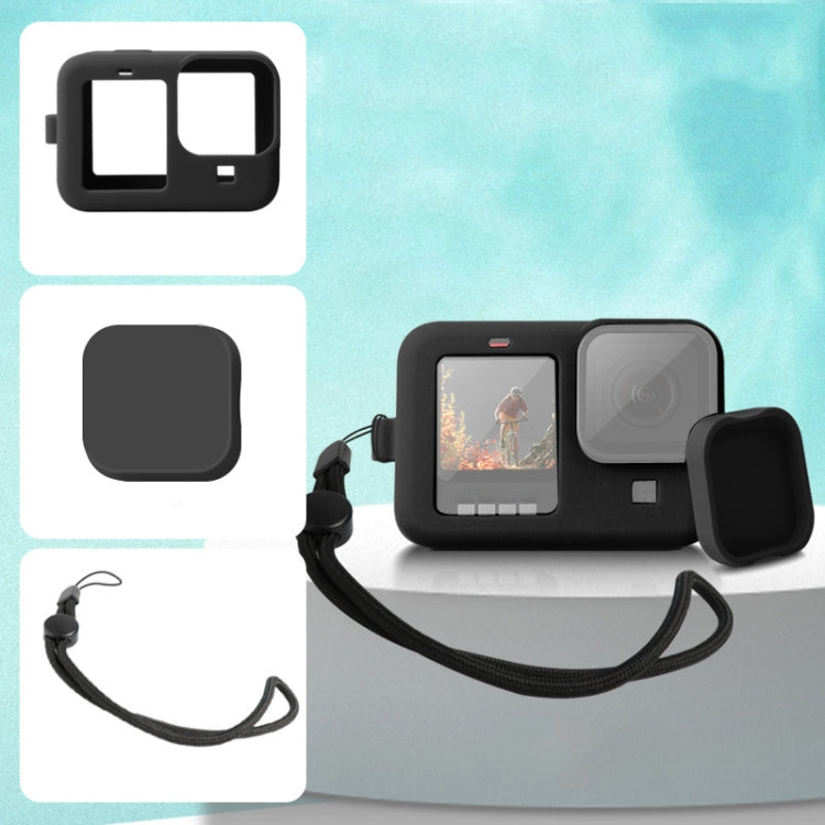 / HERO9 Black Silicone Protective Case Cover with Wrist Strap & Lens Cover – Durable Build, Easy to Use, For GoPro HERO10 Black