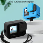 / HERO9 Black Silicone Protective Case Cover with Wrist Strap & Lens Cover – Durable Build, Easy to Use, For GoPro HERO10 Black