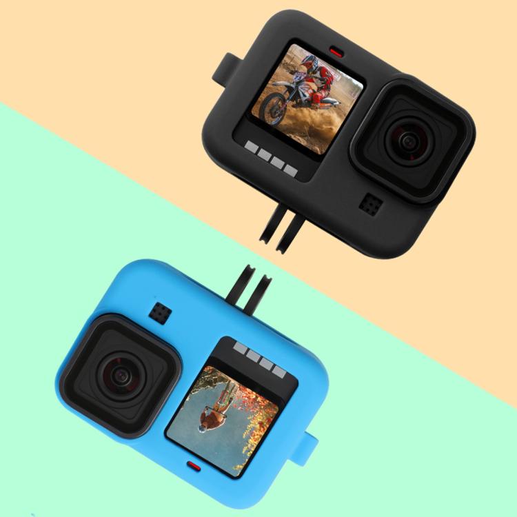/ HERO9 Black Silicone Protective Case Cover with Wrist Strap & Lens Cover – Durable Build, Easy to Use, For GoPro HERO10 Black
