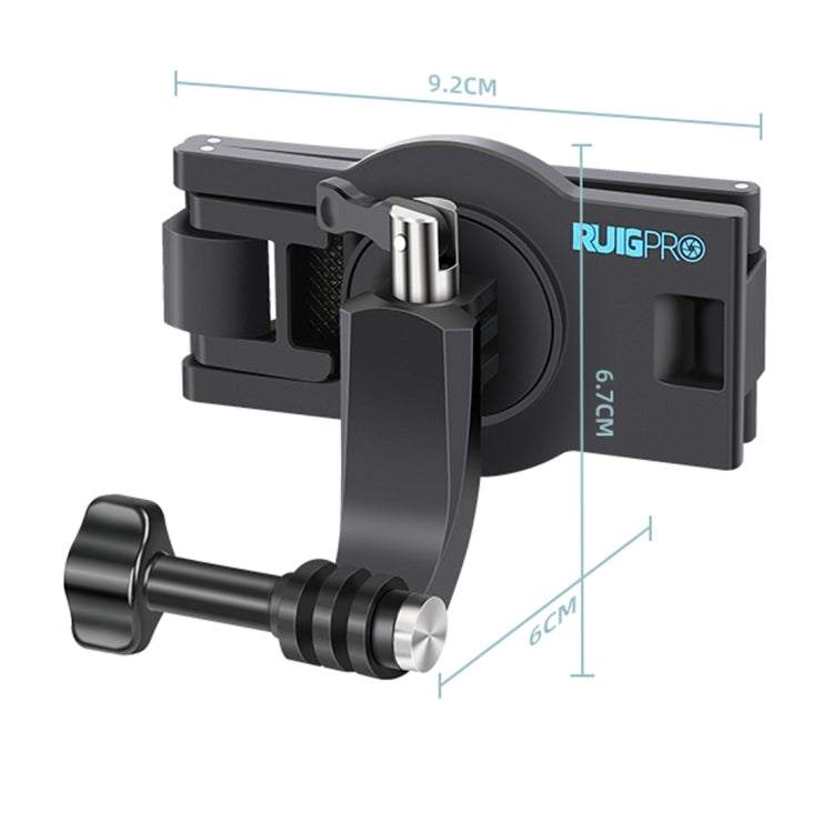 RUIGPRO 360 Degree Rotating Quick Release Strap Mount Shoulder Backpack Mount for GoPro, Insta360, DJI and Other Action Cameras – Durable Build, Easy to Use