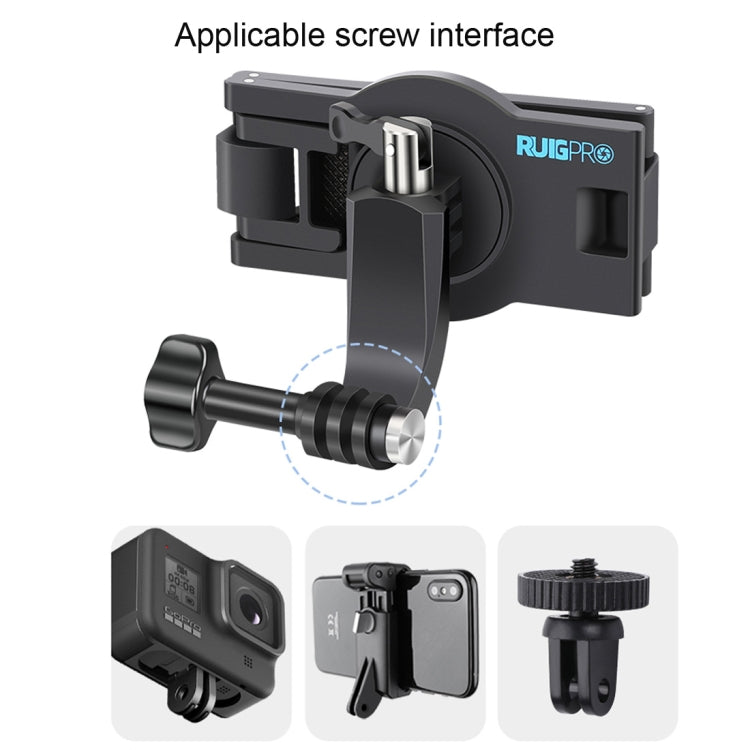 RUIGPRO 360 Degree Rotating Quick Release Strap Mount Shoulder Backpack Mount for GoPro, Insta360, DJI and Other Action Cameras – Durable Build, Easy to Use