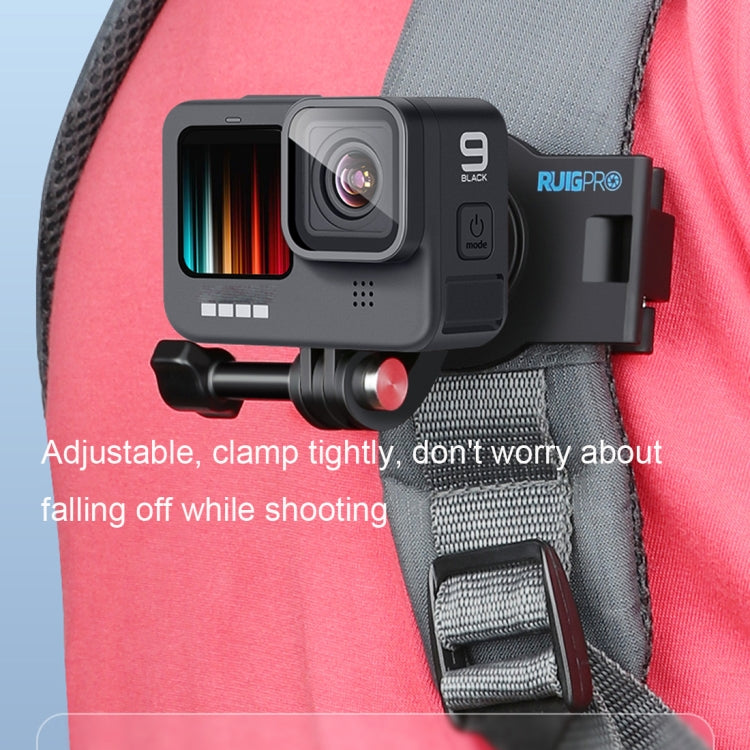 RUIGPRO 360 Degree Rotating Quick Release Strap Mount Shoulder Backpack Mount for GoPro, Insta360, DJI and Other Action Cameras – Durable Build, Easy to Use