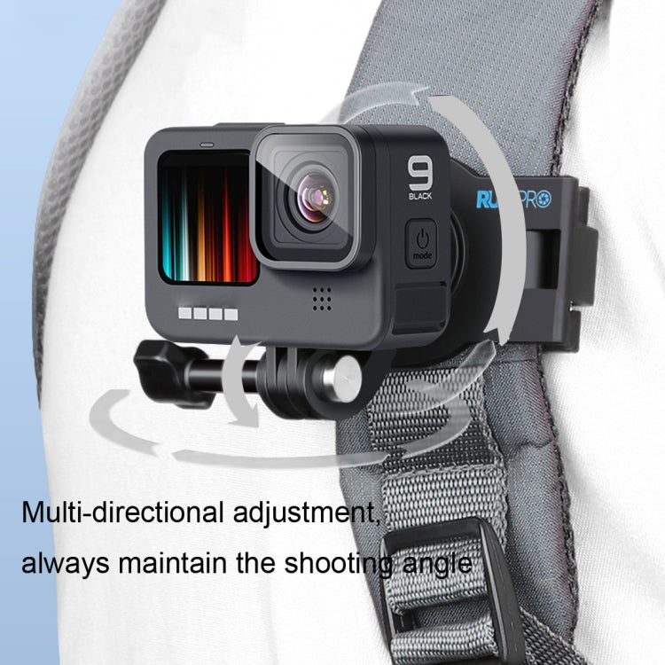 RUIGPRO 360 Degree Rotating Quick Release Strap Mount Shoulder Backpack Mount for GoPro, Insta360, DJI and Other Action Cameras – Durable Build, Easy to Use