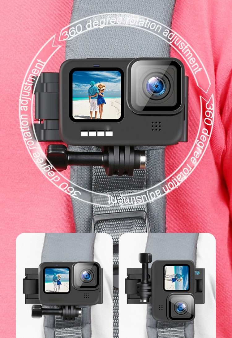 RUIGPRO 360 Degree Rotating Quick Release Strap Mount Shoulder Backpack Mount for GoPro, Insta360, DJI and Other Action Cameras – Durable Build, Easy to Use