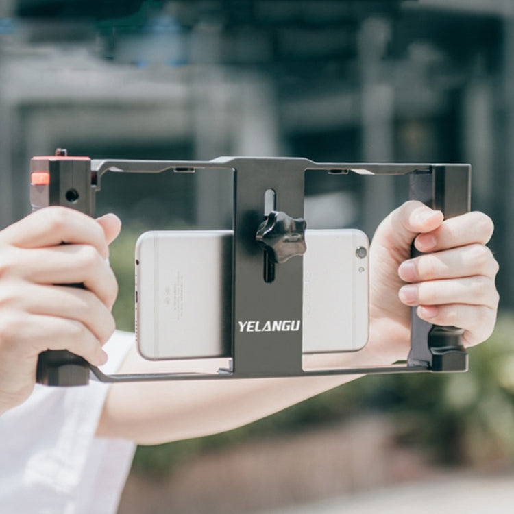 YELANGU PC02A Vlogging Live Broadcast Plastic Cage Video Rig Filmmaking Stabilizer Bracket for iPhone, Galaxy, Huawei, Xiaomi, HTC, LG, Google, and Other Smartphones, PC02A PC02A